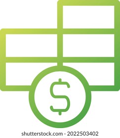 illustration vector and logo money gradient style. icon on white background. Icon sign from modern collection for mobile concept and web apps design. Nice design perfect.