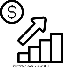 ilustración vectorial y logo money contornos estilo. en el fondo blanco. Signo de iconos de la colección moderna para el concepto móvil y el diseño de aplicaciones web. El diseño es perfecto.