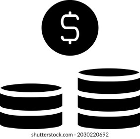 Vektorgrafik und Logo Geld solide Stil. Symbol auf weißem Hintergrund. Symbol aus der modernen Kollektion für mobiles Konzept und Web-Apps Design. Schönes Design perfekt.