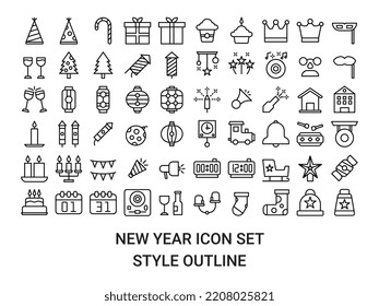 illustration vector and logo new year icon perfect. Icon sign from modern collection for mobile concept and web apps design. Nice design perfect.