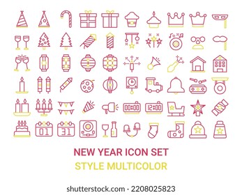 illustration vector and logo new year icon perfect. Icon sign from modern collection for mobile concept and web apps design. Nice design perfect.