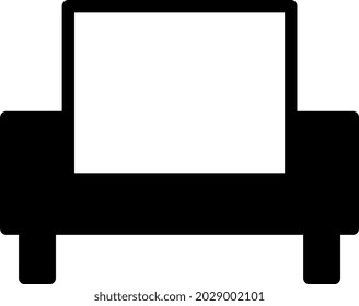 ilustración vectorial y logo estilo dualtone sofá. en el fondo blanco. Signo de iconos de la colección moderna para el concepto móvil y el diseño de aplicaciones web. El diseño es perfecto.
