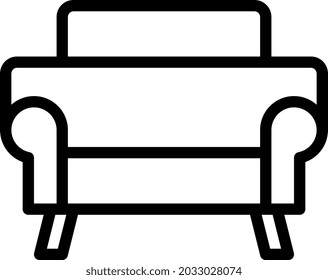 ilustración vectorial y el estilo del sofá de logotipo. en el fondo blanco. Signo de iconos de la colección moderna para el concepto móvil y el diseño de aplicaciones web. El diseño es perfecto.