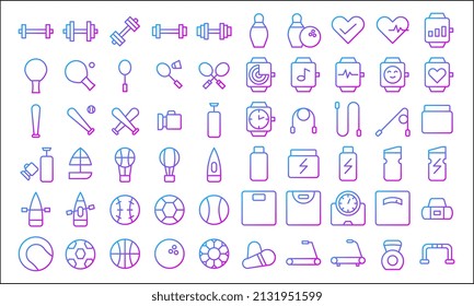illustration vector and logo sport gradient style. icon on white background. Icon sign from modern collection for mobile concept and web apps design. Nice design perfect.