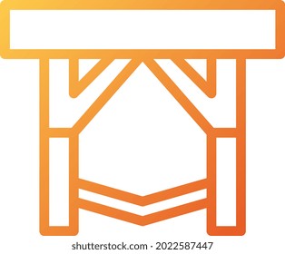 illustration vector and logo table gradient style. icon on white background. Icon sign from modern collection for mobile concept and web apps design. Nice design perfect.