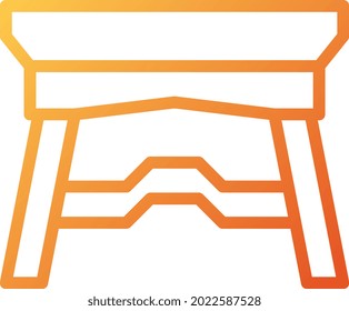 illustration vector and logo table gradient style. icon on white background. Icon sign from modern collection for mobile concept and web apps design. Nice design perfect.