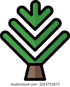 illustration vector and logo tree flatline style. icon on white background. Icon sign from modern collection for mobile concept and web apps design. Nice design perfect.