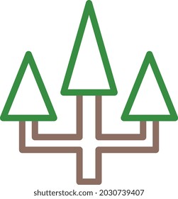 illustration vector and logo tree multicolor style. icon on white background. Icon sign from modern collection for mobile concept and web apps design. Nice design perfect.