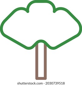 illustration vector and logo tree multicolor style. icon on white background. Icon sign from modern collection for mobile concept and web apps design. Nice design perfect.