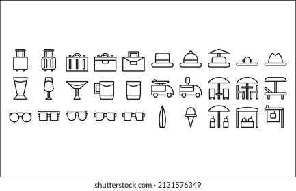 ilustración vectorial y logo vacaciones estilo multicolor. en el fondo blanco. Signo de iconos de la colección moderna para el concepto móvil y el diseño de aplicaciones web. El diseño es perfecto.