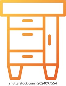 illustration vector and logo wardrobe gradient line style. icon on white background. Icon sign from modern collection for mobile concept and web apps design. Nice design perfect.
