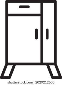 illustration vector and logo wardrobe line style. icon on white background. Icon sign from modern collection for mobile concept and web apps design. Nice design perfect.