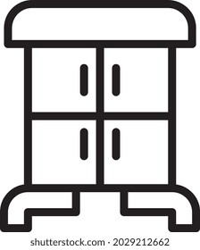 illustration vector and logo wardrobe line style. icon on white background. Icon sign from modern collection for mobile concept and web apps design. Nice design perfect.