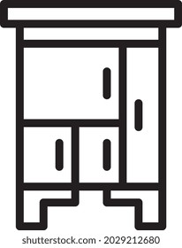 illustration vector and logo wardrobe line style. icon on white background. Icon sign from modern collection for mobile concept and web apps design. Nice design perfect.