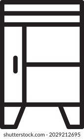 illustration vector and logo wardrobe line style. icon on white background. Icon sign from modern collection for mobile concept and web apps design. Nice design perfect.