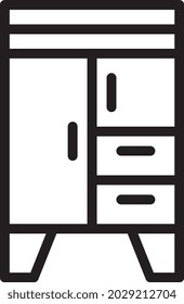illustration vector and logo wardrobe line style. icon on white background. Icon sign from modern collection for mobile concept and web apps design. Nice design perfect.