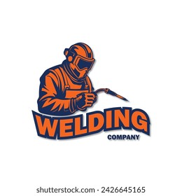  illustration vector logo welder or welding, perfect logo for Welding work logotype