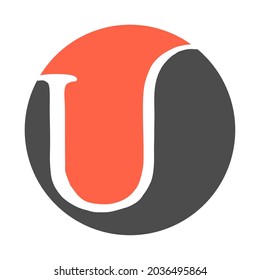 Illustration of a vector logotype alphabet or letter U template for a logo or symbol.