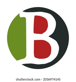 Ilustración de un alfabeto de logotipo vectorial o de una plantilla de letra B para un logotipo o símbolo.