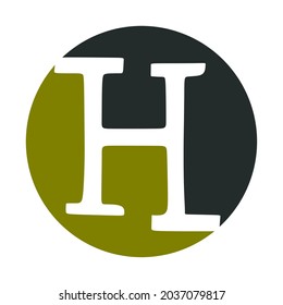 Illustration of a vector logotype alphabet or letter H template for a logo or symbol.