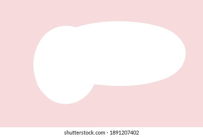 Illustration vector long plain white stone, looks cute and unique