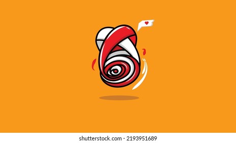 Illustration vector love candy with fun and colorful design