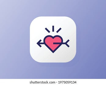 Illustration vector of love icon design with duotone style. Perfect for logo, website, presentation, application, social media, and more.