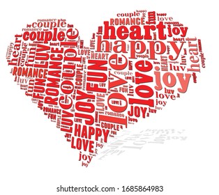 Illustration Vector of Love Shape with shadow 