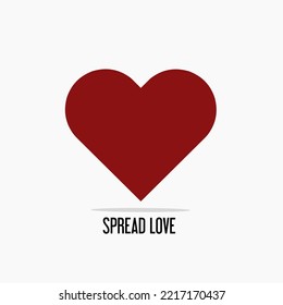 illustration vector of love,spread love,perfect for print,etc.