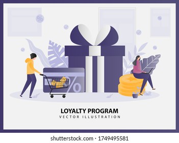 Illustration Vector Loyalty Program Concept People Stock Vector ...