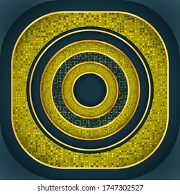 Illustration Vector of Luxury Background With Glitter and Gold Effect. Abstract 3d background. Graphic design element. Decoration. 3D illustration