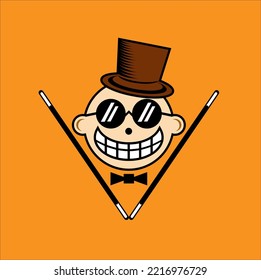 Illustration Vector Of Magician Cartoon Character Face