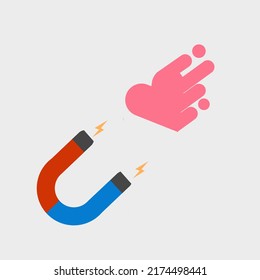 
illustration vector of magnet and heart perfect for print,etc.