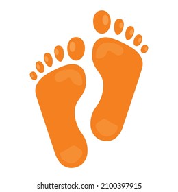 
Illustration of vector man footprint