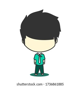ilustración vector un hombre con uniforme escolar