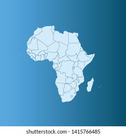 illustration vector map of Africa