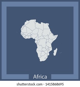 illustration vector map of Africa