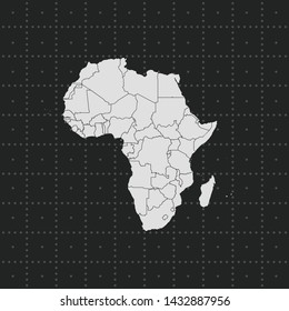 illustration vector map of Africa