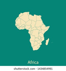 illustration vector map of Africa