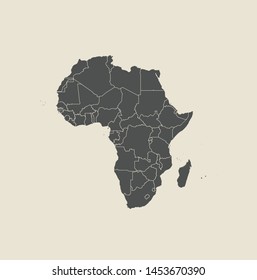 illustration vector map of Africa