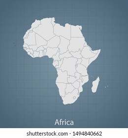 illustration vector map of Africa
