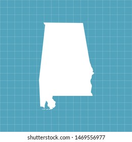 illustration vector map of Alabama