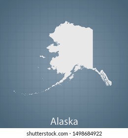 illustration vector map of Alaska