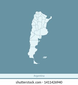 illustration vector map of Argentina