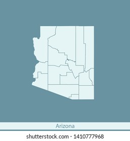 illustration vector map of Arizona