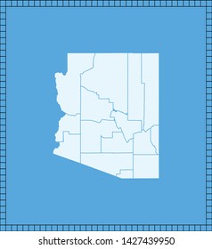 illustration vector map of Arizona