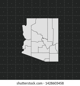 illustration vector map of Arizona