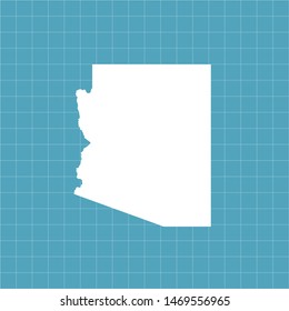 illustration vector map of Arizona