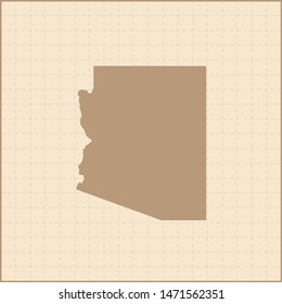 illustration vector map of Arizona