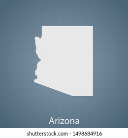 illustration vector map of Arizona